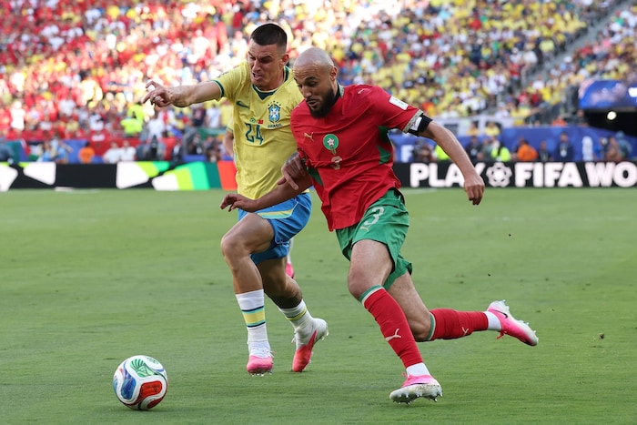 Mazraoui and his teammates drew 1-1 against Brazil.