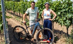 Landeshauptmann-Stv. Anja Haider-Wallner besuchte den Winzer im Weingarten.