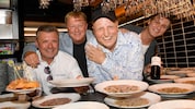 Gastgeber in München: Christof Widakovich, Franz Grossauer, Johann Lafer und Restaurantchef ...