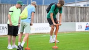 Max und Matteo sicherten sich ein Stück Rasen.