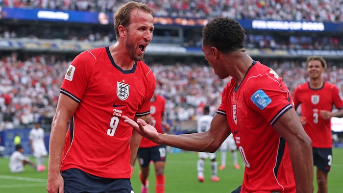 Harry Kane celebrated his record-breaking goal.