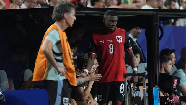 David Alaba musste angeschlagen vom Platz.