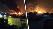 In Russland stand erneut eine Raffinerie in Flammen.