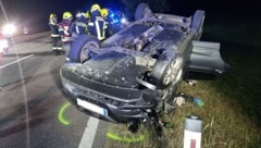 Das Auto der 23-Jährigen landete am Dach.