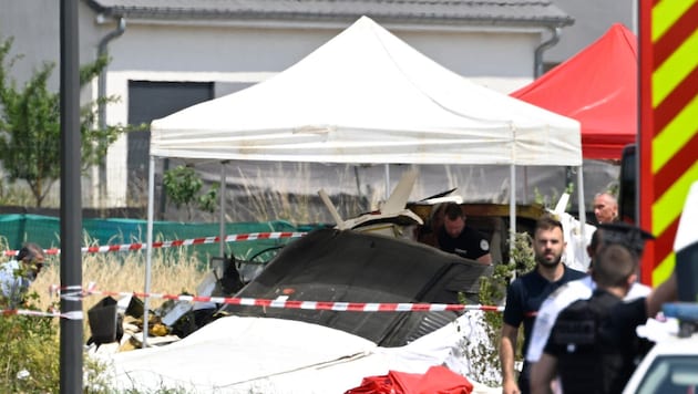 Die Absturzstelle in Tomblaine, einem Vorort von Nancy