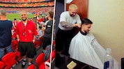 Eray Özcan unterstützte die ÖFB-Elf im Stadion, davor machte er den Stars die Haare schön.