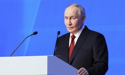 Russlands Präsident Wladimir Putin hat am Sonntag bei einem Kongress seiner Partei Probleme im ...