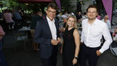 Spitzenkandidat Philipp Pointner, die zweite Neos-Gemeinderätin Verena Garber und Landessprecher ...