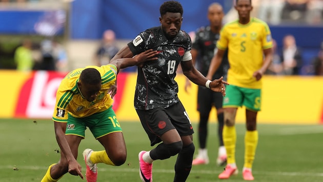 Alphonso Davies made his first World Cup appearance.