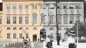 Die Fassade der ehemaligen Hofstallungen hat sich in den letzten 125 Jahren kaum verändert – ...