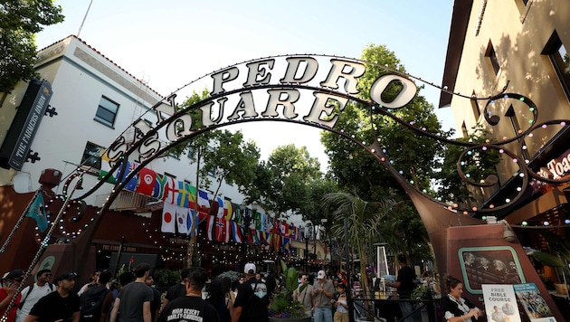 Der San Pedro Square zählt zu den offiziellen WM-Fanzonen in der Bay Area in der kalifornischen ...