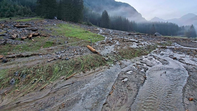 Nach den heftigen Murenabgängen im Untertal bleibt die Lage im Raum Schladming angespannt.
