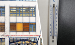 Das Thermometer im Klassenzimmer zeigte am Montag um 10 Uhr bereits 32 Grad an.
