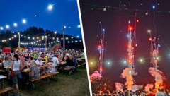 Trotz Hitze kamen mehr als 1000 Besucher zur Sonnwendfeier, das Feuerwerk wurde bejubelt.