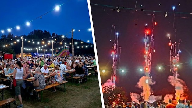 Trotz Hitze kamen mehr als 1000 Besucher zur Sonnwendfeier, das Feuerwerk wurde bejubelt.