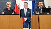 Anna Sporrer (SPÖ) und Klaus Fürlinger (ÖVP) bei der Präsentation der Bundesstaatsanwaltschaft. ...