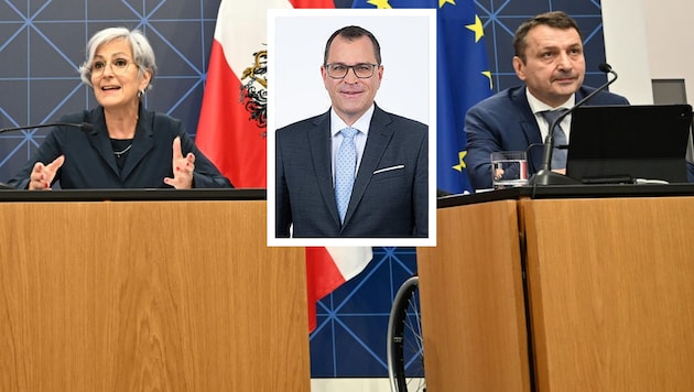 Anna Sporrer (SPÖ) und Klaus Fürlinger (ÖVP) bei der Präsentation der Bundesstaatsanwaltschaft. ...