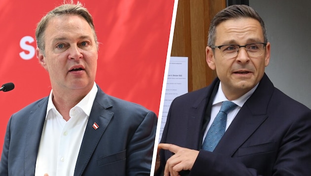 Medienprozess gegen Gerald Grosz (re.) in Wien: Auch Vizekanzler Babler soll als Zeuge kommen.