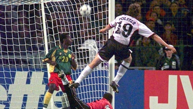 Polster traf 1998 gegen Kamerun zum 1:1.