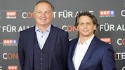 Oliver Böhm (rechts neben ORF-Enterprise-Prokurist Heinz Mosser) gehörte zu den Gagenkaisern im ...