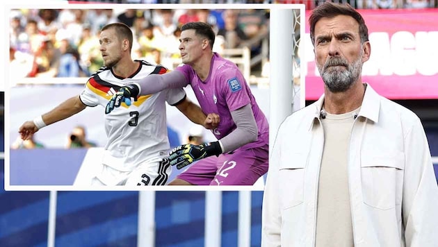 Jürgen Klopp (re.) konnte beim besten Willen kein Foul von Waldemar Anton (kleines Bild links) ...