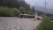 Vier Personen waren kurzzeitig im Bus gefangen.
