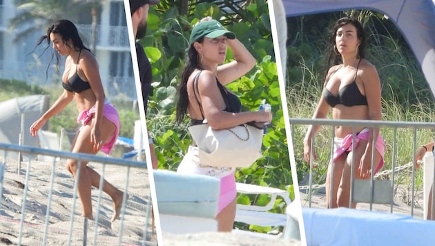 Sonne, Strand und gute Laune: Georgina Rodríguez lässt es sich mit Freunden in Palm Beach gut ...