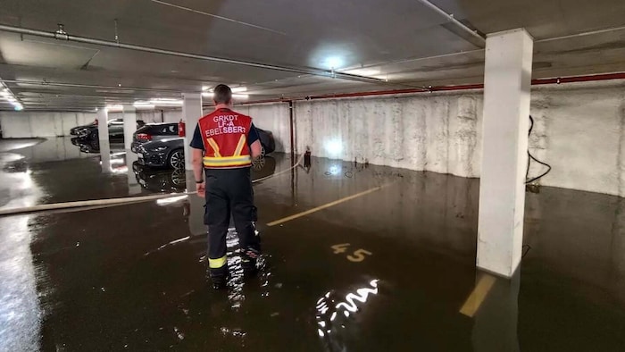 Auch in Linz gab es Keller- bzw. Tiefgaragenüberflutungen