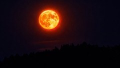 Der sogenannte Erdbeermond am Montagabend