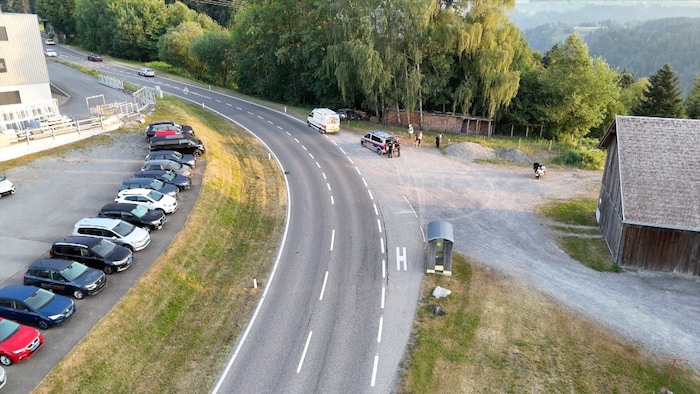 Die Unfallstelle aus der Vogelperspektive.