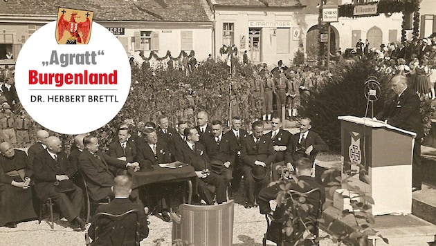 Festsitzung zur Stadterhebung am 26. September 1937 in Pinkafeld. Ansprache des ...