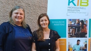 Die scheidende KIB-Chefin Andrea Fauner (links) mit Freizeitbetreuerin Elisabeth Neururer.