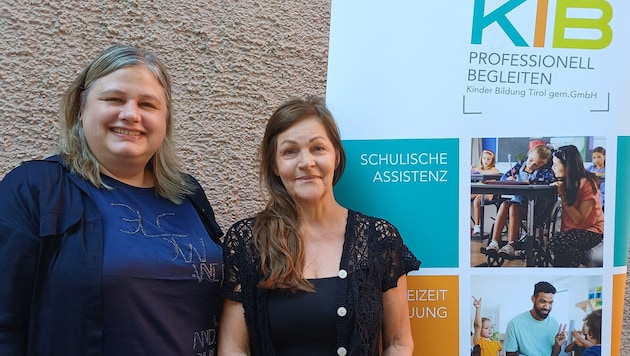 Die scheidende KIB-Chefin Andrea Fauner (links) mit Freizeitbetreuerin Elisabeth Neururer.