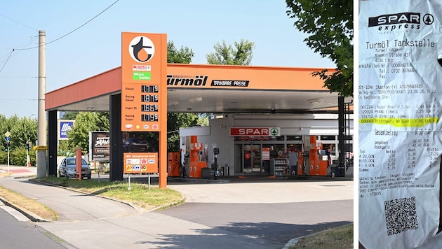 An dieser Tankstelle in der Wiener Straße in Linz wird ein Bistroaufschlag von 80 Cent ...