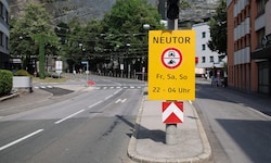 Am Dienstag war beim Salzburger Neutor noch nichts von der Sperre zu sehen.