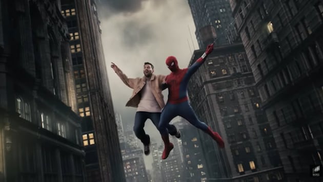 Lionel Messi mit Spiderman