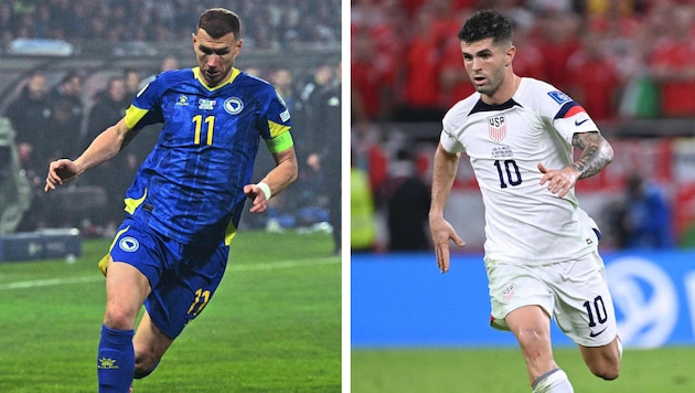 Edin Dzeko und Christian Pulisic