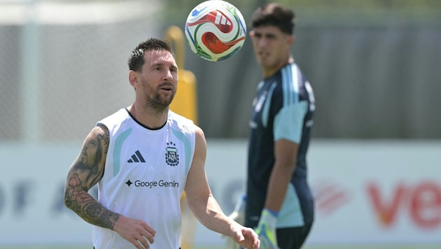 Lionel Messi beim Training in Kansas City.