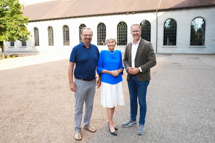 Hildegard Breiner mit Rainer Siegele und Christian Gantner