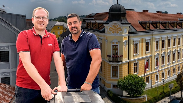 Im Gemeindeamt wird heute ein Antrag diskutiert, den Michael Mollner (links) gemeinsam mit ...