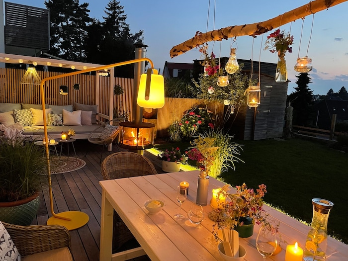 Licht, ohne dass der Garten zu hell wirkt.