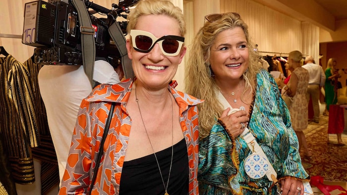 Gut gelaunt im Store: Sonja Jürgens (li.) und Andrea Bocan.