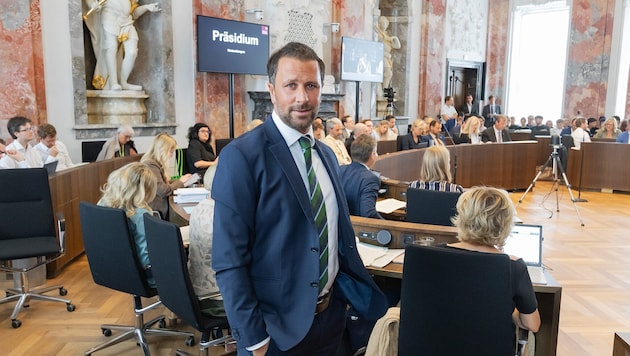 Teilte im Landtag kräftig gegen seinen Ex-Koalitionspartner ÖVP aus: Ex-LHStv und nunmehr freier ...