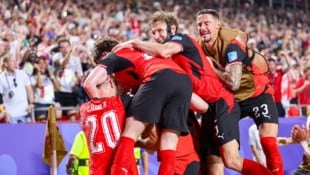 Österreichs Spieler wollen auch gegen Spanien jubeln.
