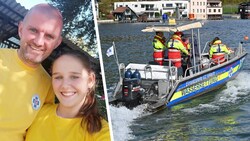 Roman Pohovnikar (am Bild mit Tochter Daniela) rettete den Schwimmer. Auch bei schnell ...