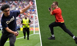 Zwei Flitzer störten die Partie zwischen Belgien und dem Senegal in der ersten Hälfte.