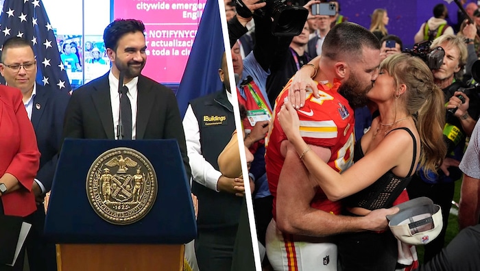 *Mega-Hitze & Traumhochzeit: New Yorks Bürgermeister feiert Taylor Swifts & Travis Kelces ...