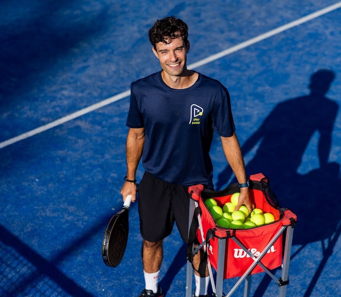 Alvaro Gaspar Dionis ist spanischer Padel-Trainer, arbeitet wie Jose Maria Landeta auch für ...