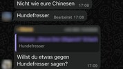 Chinesen werden als „Hundefresser“ bezeichnet.