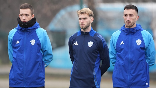 Raphael Hofer (M.) war kurz auch an Hartberg verliehen.